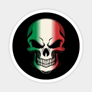 FLAG OF ITALY ON SKULL EMBLEM Magnet